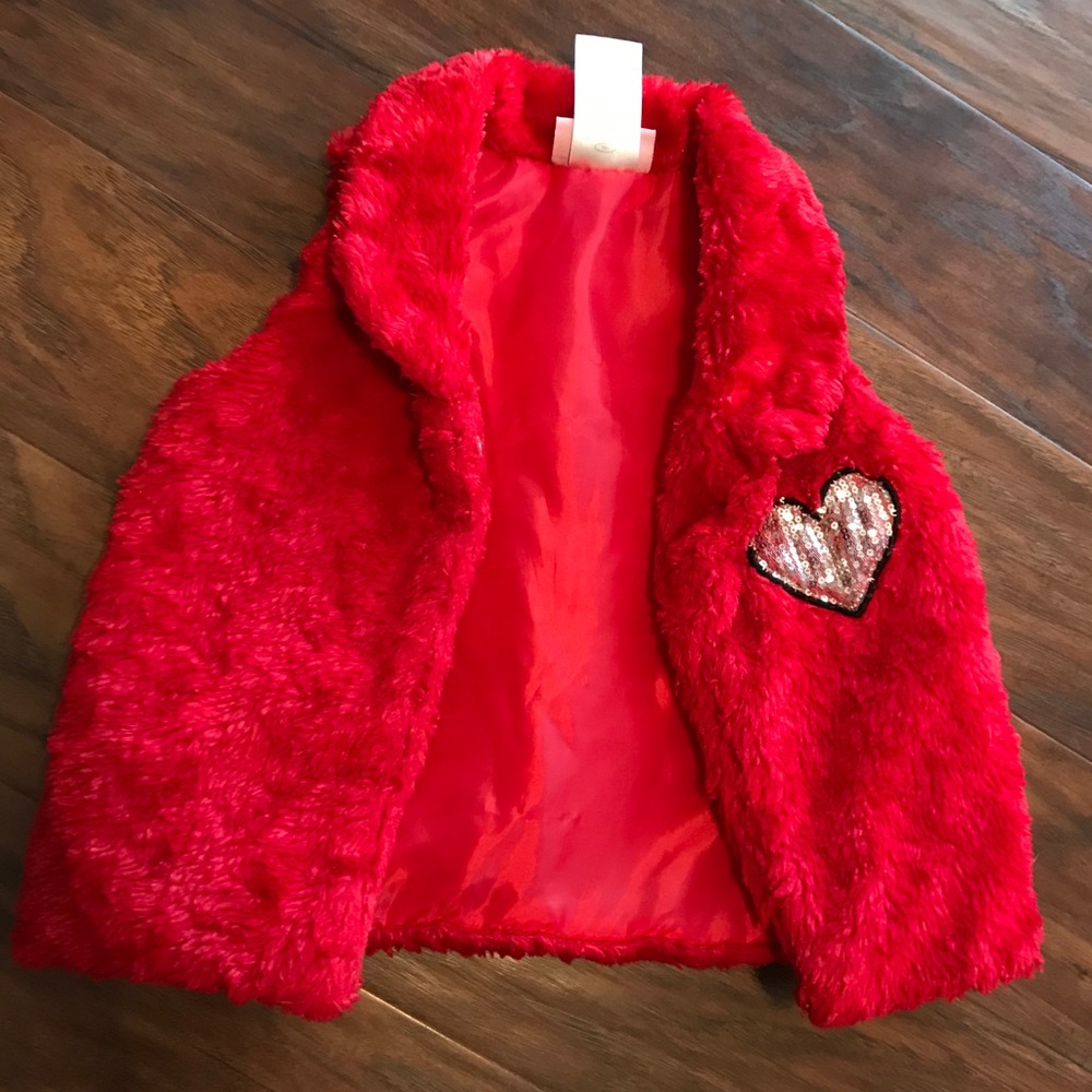 Young Hearts Faux Fur Jacket Vest